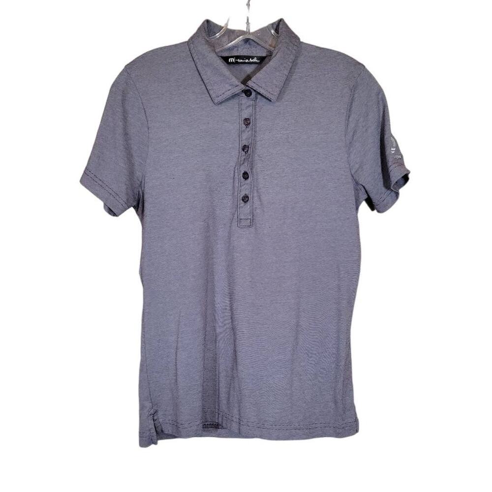 Travis Mathew Women's Polo Shirt Collared Lightweight Short Sleeve Gray Medium